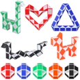 thumbnail image 1 of Dosaele Sensory Fidget Snake Cube Twist Puzzle - Pack of 10  Alphanumeric Brain Teasers for Kids - Stocking Stuffers  Goodie Bags & Party Favors (Random Colors), 1 of 8