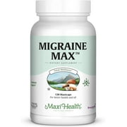 Maxi Health Migraine Max – Migraine & Headache Support with Feverfew, Magnesium & CoQ10 – 120 Capsules