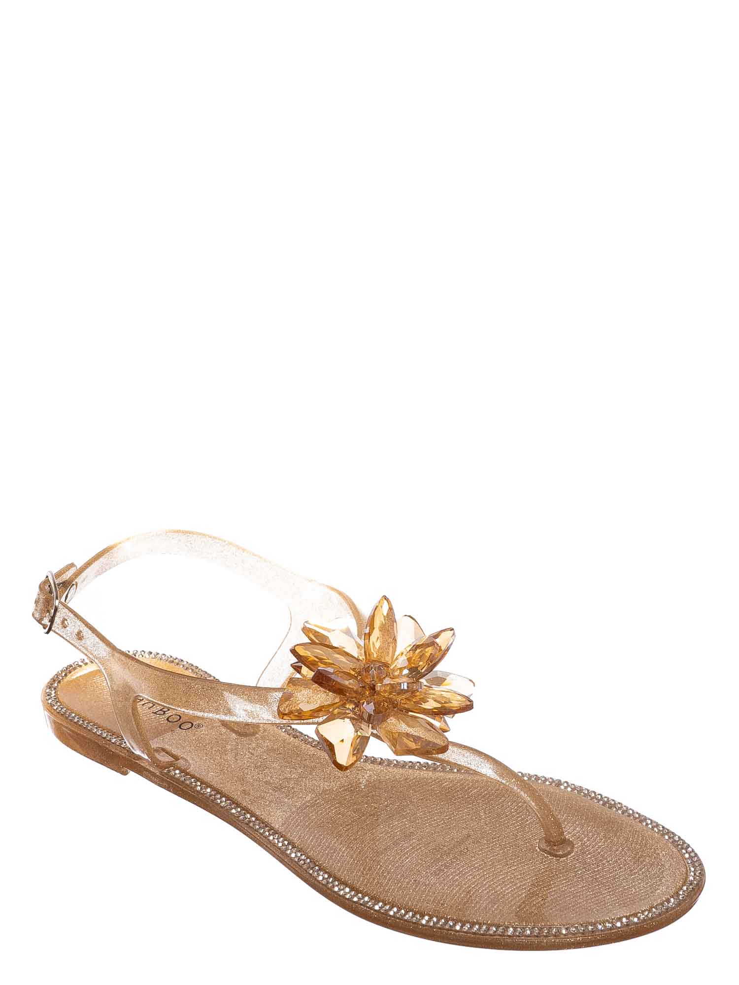 clear jelly flat sandals