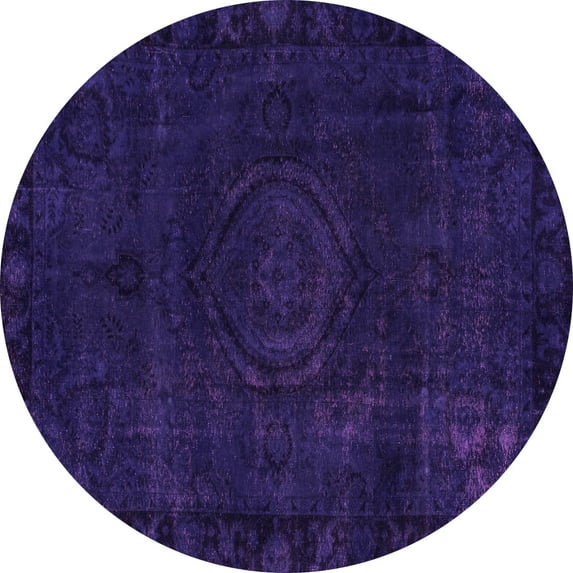 Ahgly Company Indoor Round Persian Pink Bohemian Area Rugs, 4' Round
