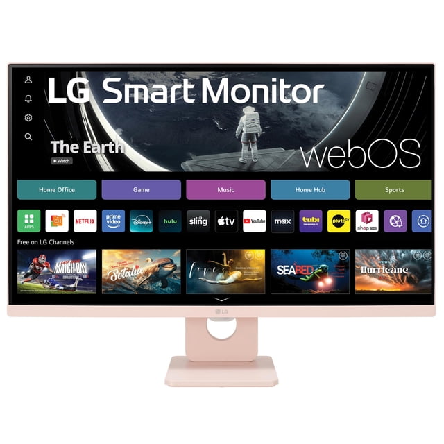 Monitor LG 27" Monitor Inteligente Full HD IPS MyView con webOS y Altavoces Integrados, Rosa, 27SR50F-P