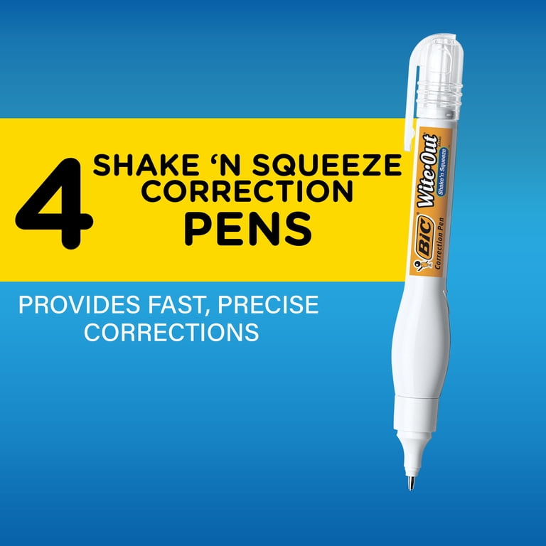 BIC Wite-Out Shake 'n Squeeze Correction Pen, 4-Pack photo 2