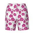 thumbnail image 4 of Lsque Mens Swim Trunks Orchids Flowers Pattern - Bathing Suit Compression Liner - Beach Swim Shorts Swimwear - (S-3XL) - Stretch Quick Dry -Medium, 4 of 9