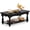 Black, variant on Homieasy Coffee Table, 2-Tier Farmhouse Coffee Table with Storage for Living Room, Brown & White