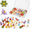 A-Colorful Flower, variant on KUBK 50Pcs Cute Flower Push Pins for Cork Board Decorative Floret Wall Bulletin Board Travel Map Photo Home Office Supplies Accessories