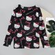 thumbnail image 3 of Sanrio-Pijama de manga larga de Hello Kitty para mujer, Top de franela suave de tela elástica doble, accesorios de Anime, ropa de casa, 3 of 7
