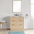 thumbnail image 4 of Meridian Furniture Willard 36" Natural Engineered Stone Bathroom Vanity, 4 of 13