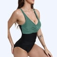 thumbnail image 3 of DGHM Bike Short Set New Solid Color Mesh Splicing Piece Swimsuit Sexy and Fashionable and Backless Swimsuit Green XXL, 3 of 3