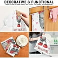 thumbnail image 7 of GZHJMY Valentine's Day Gnome Kitchen Dish Towel 4 Pack, Soft Absorbent Dishcloths Reusable Hand Towel Washable Tea Towels for Home Kitchen Bar Table Decor, 28 x 18 Inch Washcloths Decorative Towels, 7 of 7
