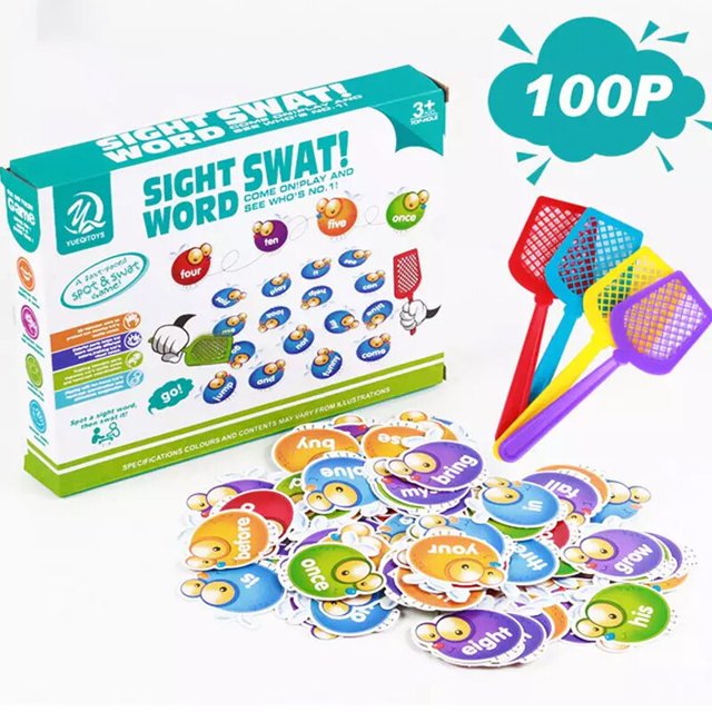 Tarjetas de palabras de vista para niños, juego de iluminación de aprendizaje de inglés, juguetes educativos Montessori, ayudas para la enseñanza de fonética para niños pequeños, 2023