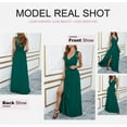 thumbnail image 4 of Womens 2023 Formal Dresses Wrap V-Neck Ruched Sexy Bridesmaid Wedding Guest Maxi Dresses, 4 of 12
