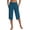 Blue, variant on Women's Capri Pants with Pockets Straight Leg Yoga Capri Leggings 17" Mid-calf Capris Workout Black XL