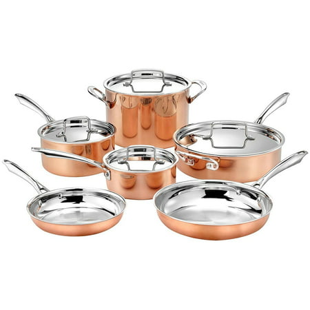 Cuisinart 10-Piece Tri-Ply Copper Cookware Set