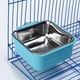 thumbnail image 3 of Cuenco para perro con caja azul, cuenco de agua para comida colgante extraíble de acero inoxidable, cuencos para jaula para mascotas con soporte para pernos, 3 of 5