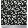 thumbnail image 1 of Soimoi Rayon Crepe Fabric Leaves & Floral Artistic Decor Fabric Printed Yard 46 Inch Wide, 1 of 5