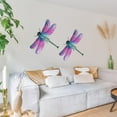 thumbnail image 5 of Vacemry Under $5 Metal Dragonfly Wall Art, Outdoor Garden Hanging Sculpture, Iron Insect Wall Decor, Courtyard Balcony Ornament, Colorful Yard Decoration Piece, 5 of 7