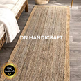 thumbnail image 3 of DN HANDICRAFT Farmhouse Rug Genuine Beige Rectangle Handmade Reversible Braided Jute Area Rug for Living Room (3x6 Sq Feet), 3 of 4