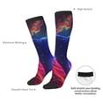 thumbnail image 4 of Fotbe Cosmic Cat Psychedelic Journey Calcetas Divertidas Estampadas para Hombre y Mujer, Calcetas de Algodón hasta la Rodilla para Caminar, Correr, Enfermería y Embarazo, 4 of 6
