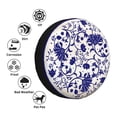thumbnail image 5 of Balery Blue And White Porcelain Patterntire Cover Waterproof Dust-Proof, Universal Spare Wheel Tire Cover For Trailer, Rv, Suv Truck And Vehicle Camper Accessories-16 Inch, 5 of 9