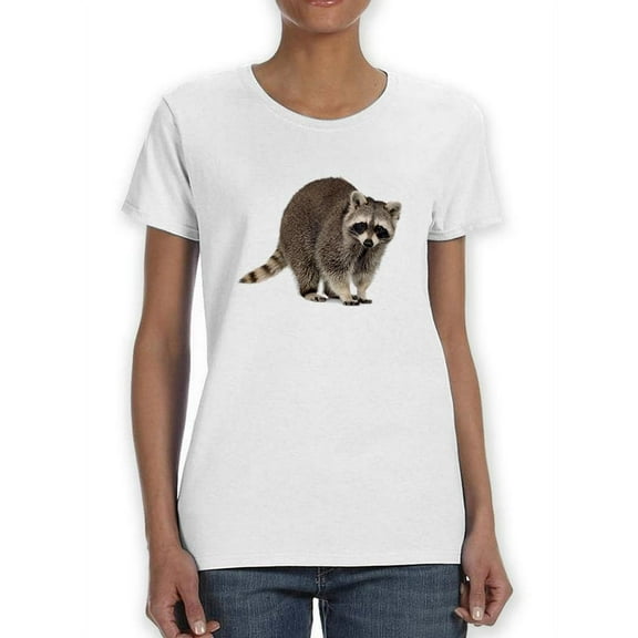 Raccoon Portrait Art T-Shirt Women -Image by Shutterstock, Female x-Large