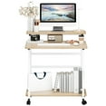 thumbnail image 2 of Jnismy 32" Computer Desk Home Office Desk Writing Gaming Table with Monitor Stand (White), 2 of 12