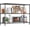 Black, variant on 70" W Storage Shelves 1430 LBS Heavy Duty Wire Shelving, 5 Tier Adjustable Metal Garage Shelving, Pantry Kitchen Storage Rack with Liners, DIY L-Shaped Corner Shelf, 70" W x 16" D x 72" H