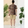 thumbnail image 5 of Unique Bargains Men's Animal Print Short Sleeves Casual Summer Printed Shirts S Leopard Print, 5 of 6