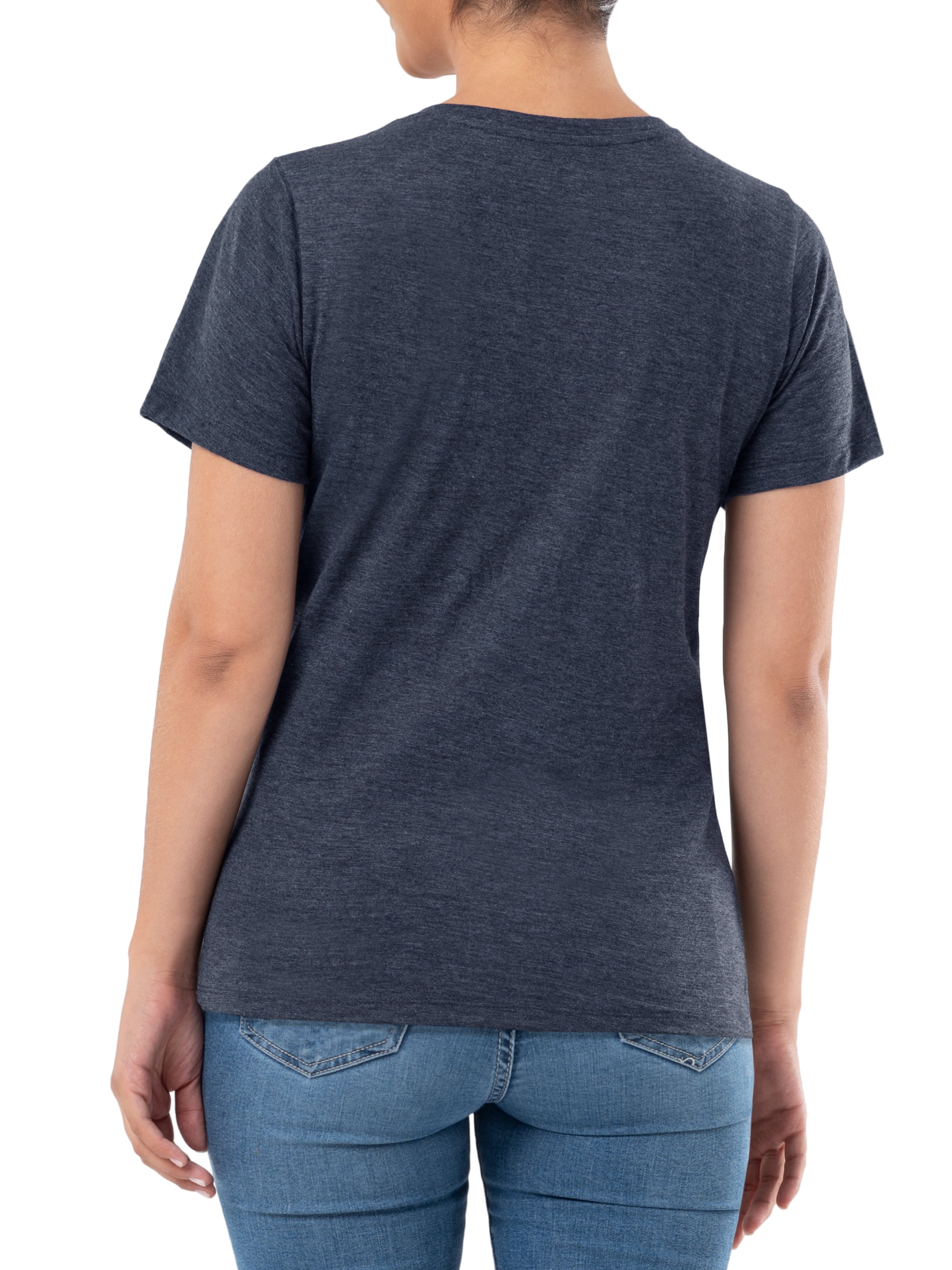 Time and Tru Women's Slub T-Shirts and Tank Top, 3-Pack