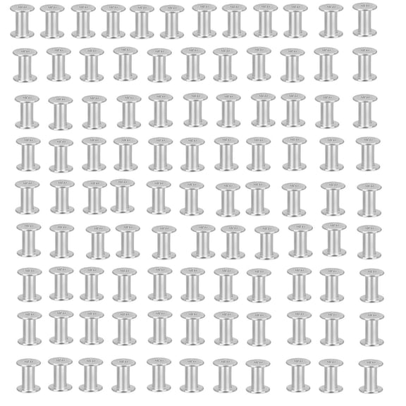 100Pieces Heavy Duty Rivets Nut Assortment For Home Office School Use Metal Flat Thread Rivets Nutserts Fasteners