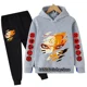 thumbnail image 1 of Conjunto de Sudadera con capucha de Naruto de Anime japonés para niños, ropa para niños y niñas, traje deportivo para niños, pantalones con capucha, conjunto de 2 piezas, moda de otoño, 1 of 1