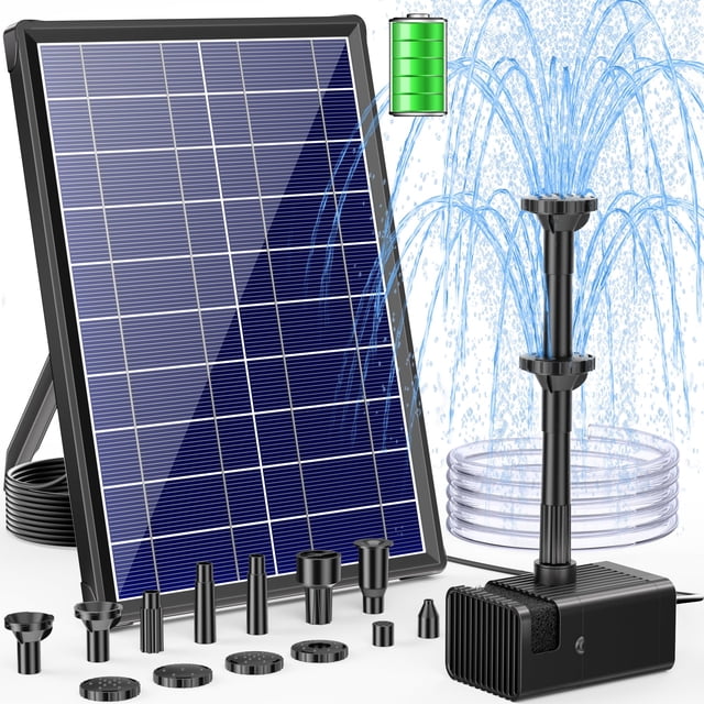 Bomba de fuente solar POPOSOAP, batería de 8 W, 3600 mAh, tubo de 1,5 m