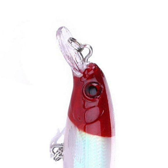 1 Pcs/10 Pcs Leurre Minnow en Plumes en Plastique Dur Appât Hameçon Réaliste Pêche Extérieure Appât de Simulation Hameçon Réaliste Crankbaits