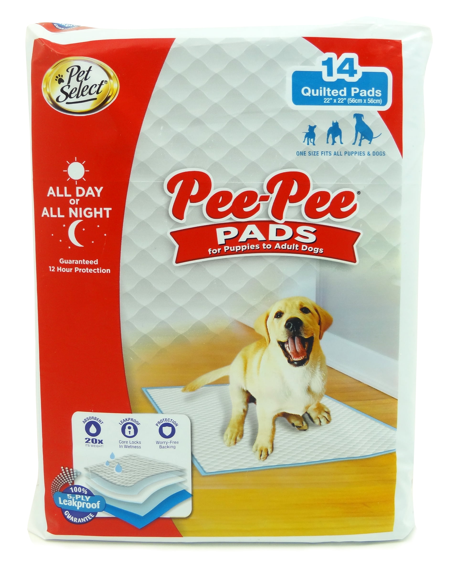 Four Paws Pet Select Pee Pee Pads for Dogs and Puppies, 14 Count, Standard, 22' x 23'