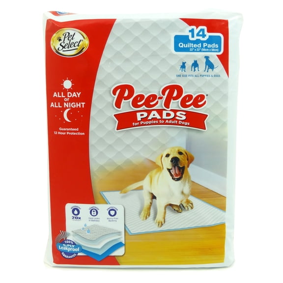 Four Paws Pet Select Pee Pee Pads for Dogs and Puppies, 14 Count, Standard, 22" x 23"