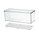 thumbnail image 2 of Organizador de refrigerador, contenedor de almacenamiento de alimentos transparente para artículos diversos, cucharas para verduras Bandeja grande y de drenaje, 2 of 9