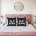 thumbnail image 2 of Set of 2 18x18in Throw Pillow Covers - Bold Neon " 50% OFF AND HELLWAYS " Design Perfect for Couch Bed or Car Decor, 2 of 8