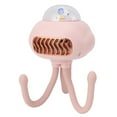thumbnail image 1 of Ventilador portátil de mano sin aspas USB recargable pulpo ventilador al aire libre transformación soporte pequeño ventilador rosa, 1 of 12