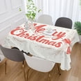 thumbnail image 5 of BZSMCE Square Tablecloth Merry Christmas Elegant Bowknot Pattern Tableclothes, 5 of 9