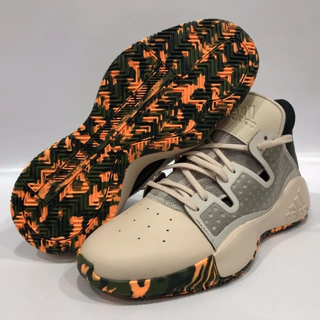Adi - das Pro Vision Basketball Shoes Beige camouflage Sole Sz 8.5 EF0476