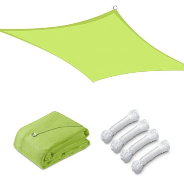 Yescom 10x10Ft 97% UV Block Square Sun Shade Sail Outdoor Patio Pool Garden Yard Lawn Carport Net Awning Apple Green