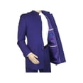 thumbnail image 5 of Mens Apollo  King  Banded Collarless suit Chinese Mandarin Wide leg AG95 Purple, 5 of 11