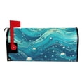 thumbnail image 3 of Shining Blue Wave Mailbox Covers Magnetic Post Box Cover Wraps Standard Size 21"x18" Waterproof Home Garden Yard Outside Decor, 3 of 9