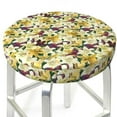 thumbnail image 3 of Lsque Lilies Flowers Round Bar chair cushion covers Velvet Fabric Premium Comfort Protects from Scratches and Stains for 14-17 Inch Chair- 14 inch, 3 of 7