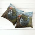 thumbnail image 2 of Ambesonne Nature Throw Pillow Cover 2 Pack, Cascade Stream Wildlife, 18", Multicolor, 2 of 6