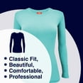 thumbnail image 4 of Natural Uniforms Under Scrub Tee Crew Neck Long Sleeve T-Shirt Underscrub Tee (Hunter Green, X-Large), 4 of 7