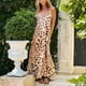 thumbnail image 2 of Vestido largo de playa a la moda para mujer, caftán estampado, largo con cuello en V, sin mangas, sin espalda, vestido camisero Pompotops  ghjkhdj6787, 2 of 9