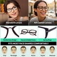 thumbnail image 4 of OPTIPAK déSIGNER Collection Blue Light Blocking Glasses for Men & Women – Anti Reflective Computer Reading Glasses with Spring Hinge Frame – Reduce Eye Strain & Glare (Pack of 1), 4 of 7