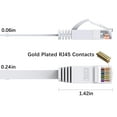 thumbnail image 3 of shiyou-Cat6 Câble Ethernet 50 Pieds Blanc, Cat-6 Plat RJ45 Ordinateur Internet LAN Réseau Patch Câble Cordon - 50 Pieds, 3 of 4