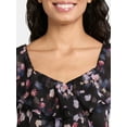thumbnail image 4 of Time and Tru Women’s Ruffle Wrap Tank Top, XS-XXXL, 4 of 5