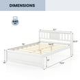 thumbnail image 3 of Gymax Full Size Bed Frame w/ Headboard Wood Slat Support No Box Spring Needed, 3 of 10